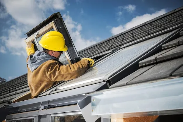 Open hinged windows providing maximum ventilation